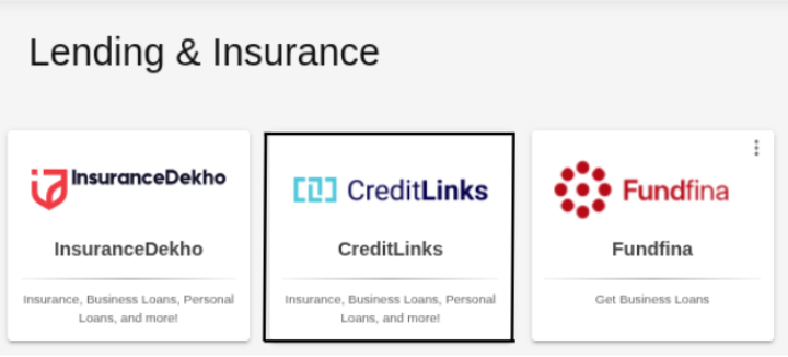 Lending Insurance Screen